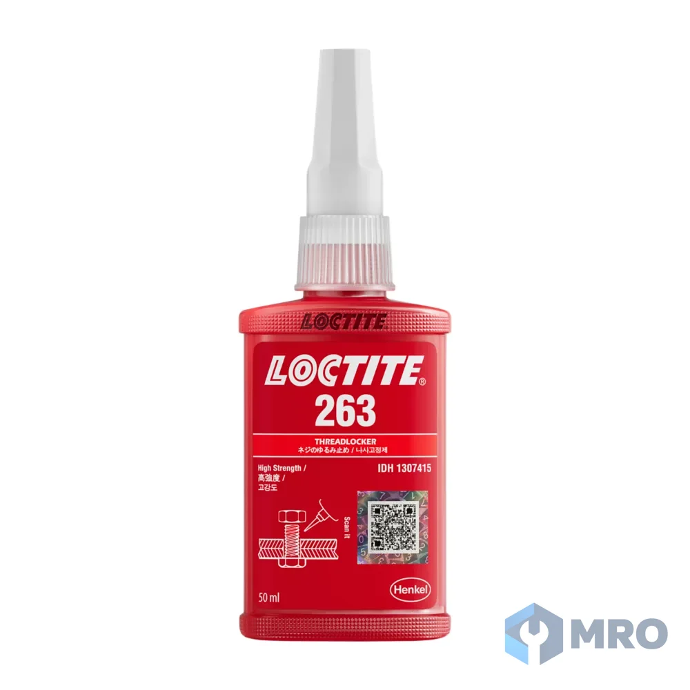 Loctite 263 50ML น้ำยาล็อคเกลียว แรงยึดสูง ทนความร้อน (สีแดง) 50 มล.