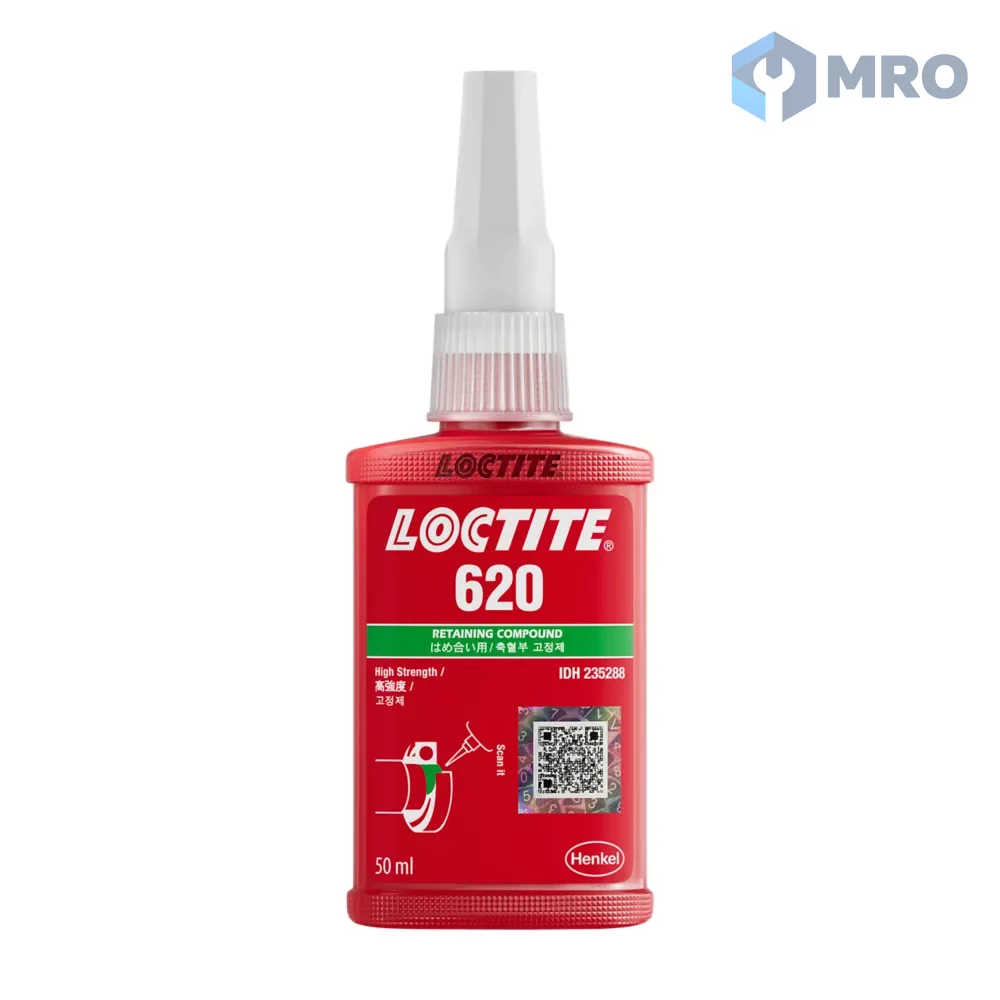 Loctite 620 50G น้ำยายึดชิ้นส่วนทรงกระบอก แรงยึดสูง ทนความร้อนสูง 50 ก.