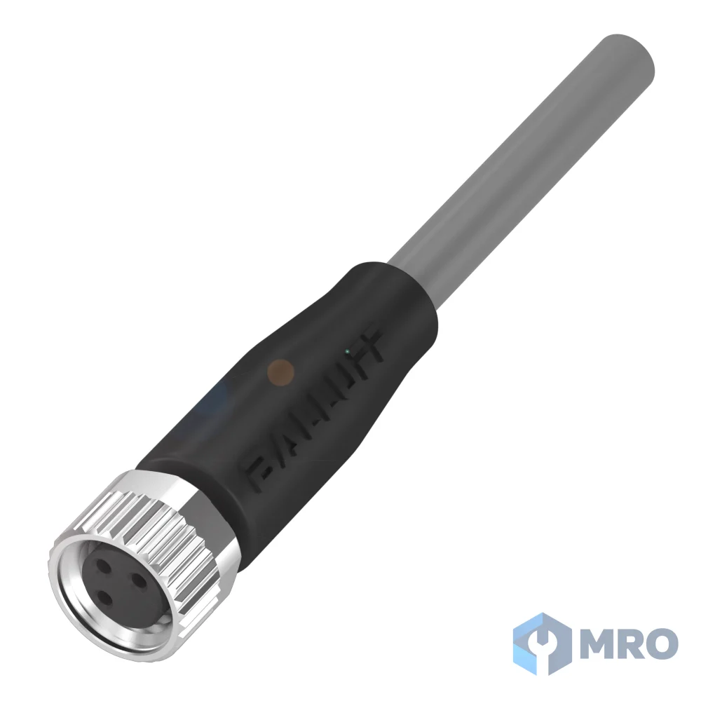 Balluff BCC02NW สายเคเบิลพร้อมหัวต่อ Balluff BCC02NW (M8 ตัวเมีย ตรง, 3 ขา, PVC 5 ม.)