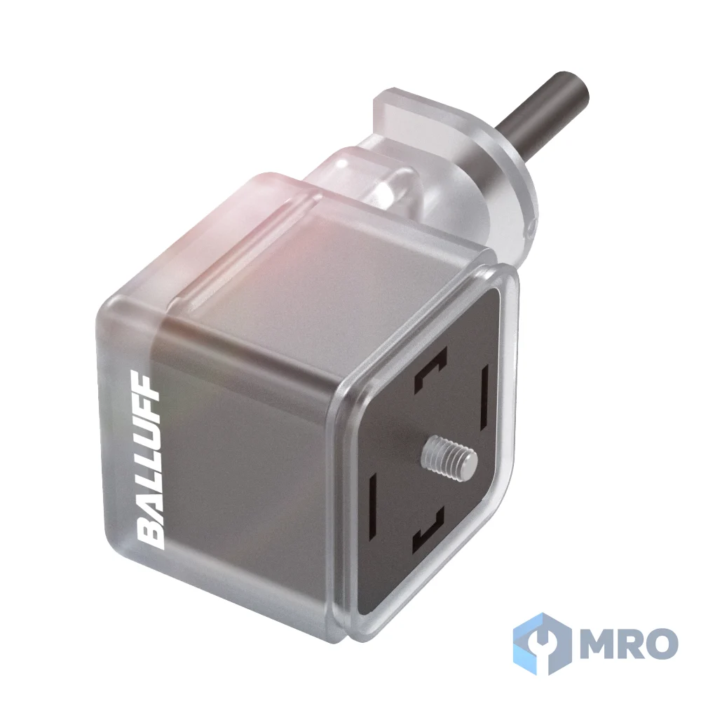 Balluff BCC04W0 สายเคเบิลหัวต่อโซลินอยด์วาล์ว Balluff BCC04W0 (DIN Form A มีไฟ LED, PUR 2 ม.)