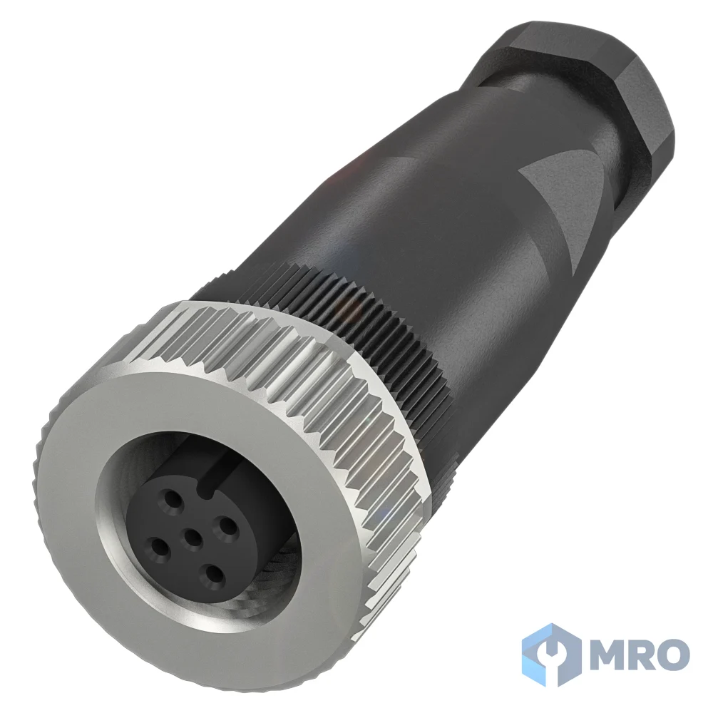 Balluff BCC06Z9 หัวต่อ M12 ตัวเมียแบบประกอบเอง Balluff BCC06Z9 (ขันสกรู, สาย Ø4–6 มม.)