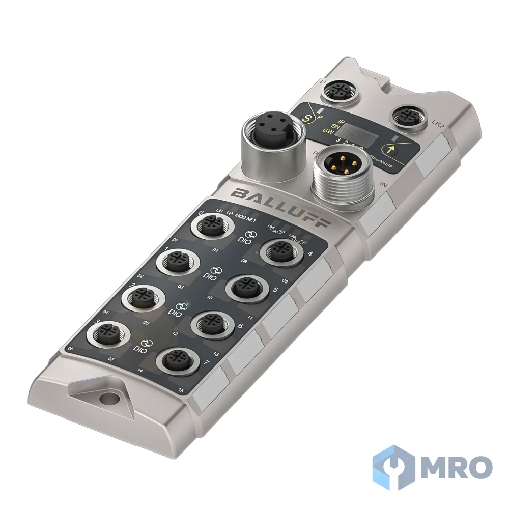 Balluff BNI006A IO-Link มาสเตอร์ Balluff BNI006A (EtherNet/IP, 8 พอร์ต IO-Link, มีจอแสดงผล, IP67)