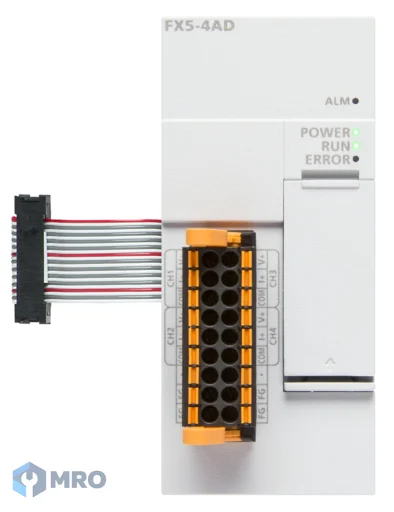Mitsubishi Electric FX5-4AD โมดูลอนาล็อกอินพุต Mitsubishi FX5-4AD (4 ช่อง, แรงดัน/กระแส)