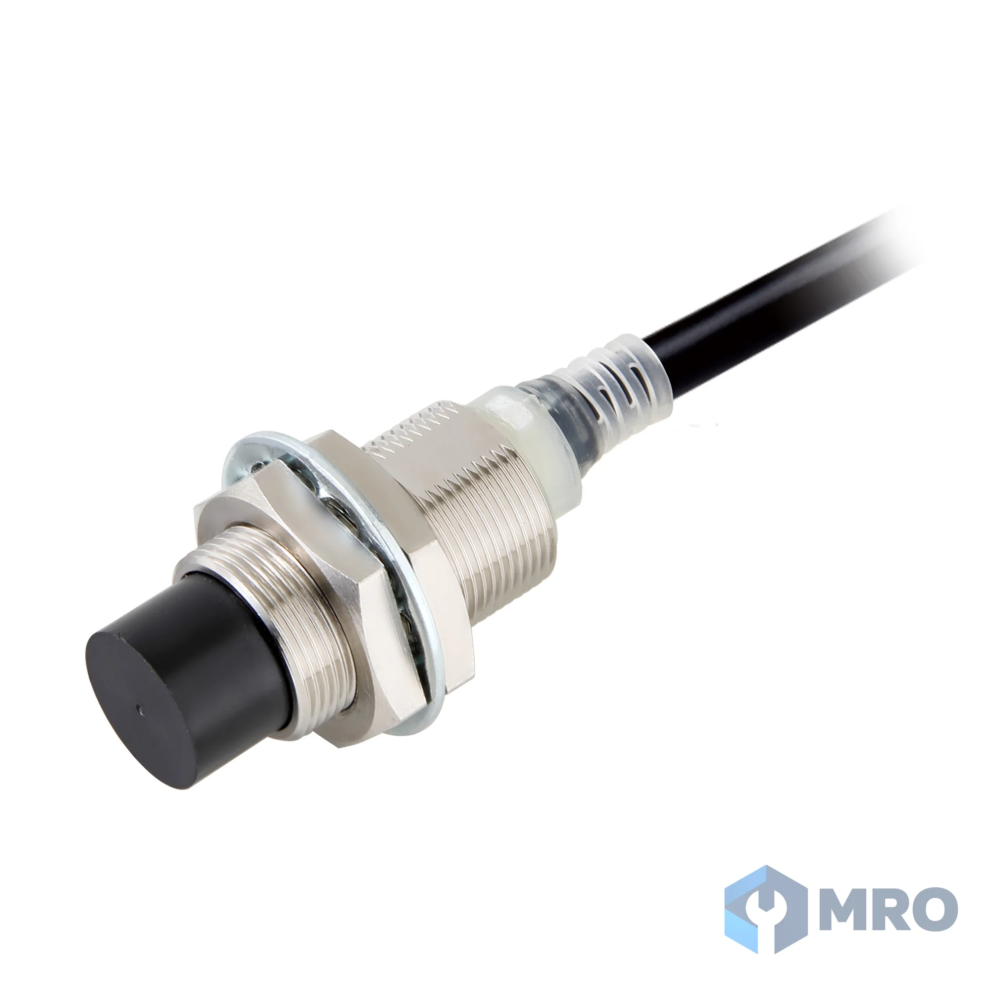 Omron E2E-X10MC118 2M พร็อกซิมิตี้เซนเซอร์ Omron E2E-X10MC118 (M18 หัวยื่น, ระยะ 10 มม., NPN NO, 10–30VDC, สาย 2 ม.)