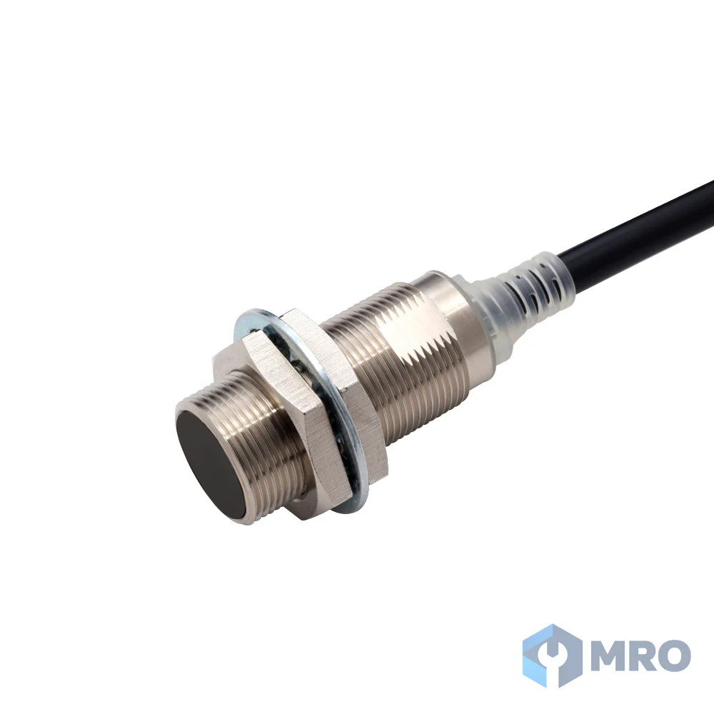 Omron E2E-X5C118 2M พร็อกซิมิตี้เซนเซอร์ Omron E2E-X5C118 (M18 ฝังเรียบ, ระยะ 5 มม., NPN NO, 10–30VDC, สาย 2 ม.)