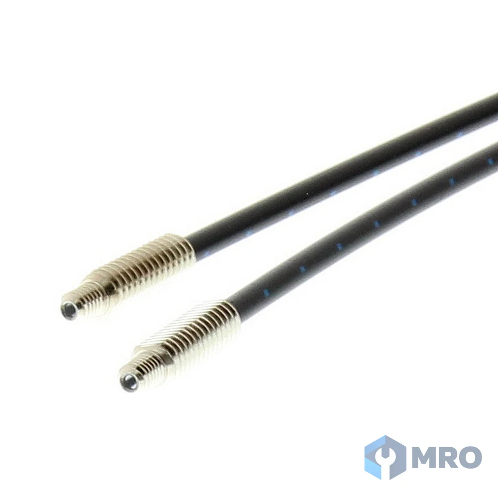 Omron E32-TC200 2M ไฟเบอร์ออปติก Omron E32-TC200 แบบลำแสงตรง (เกลียว M4, สาย 2 ม., ตัดสายได้, 1 คู่)