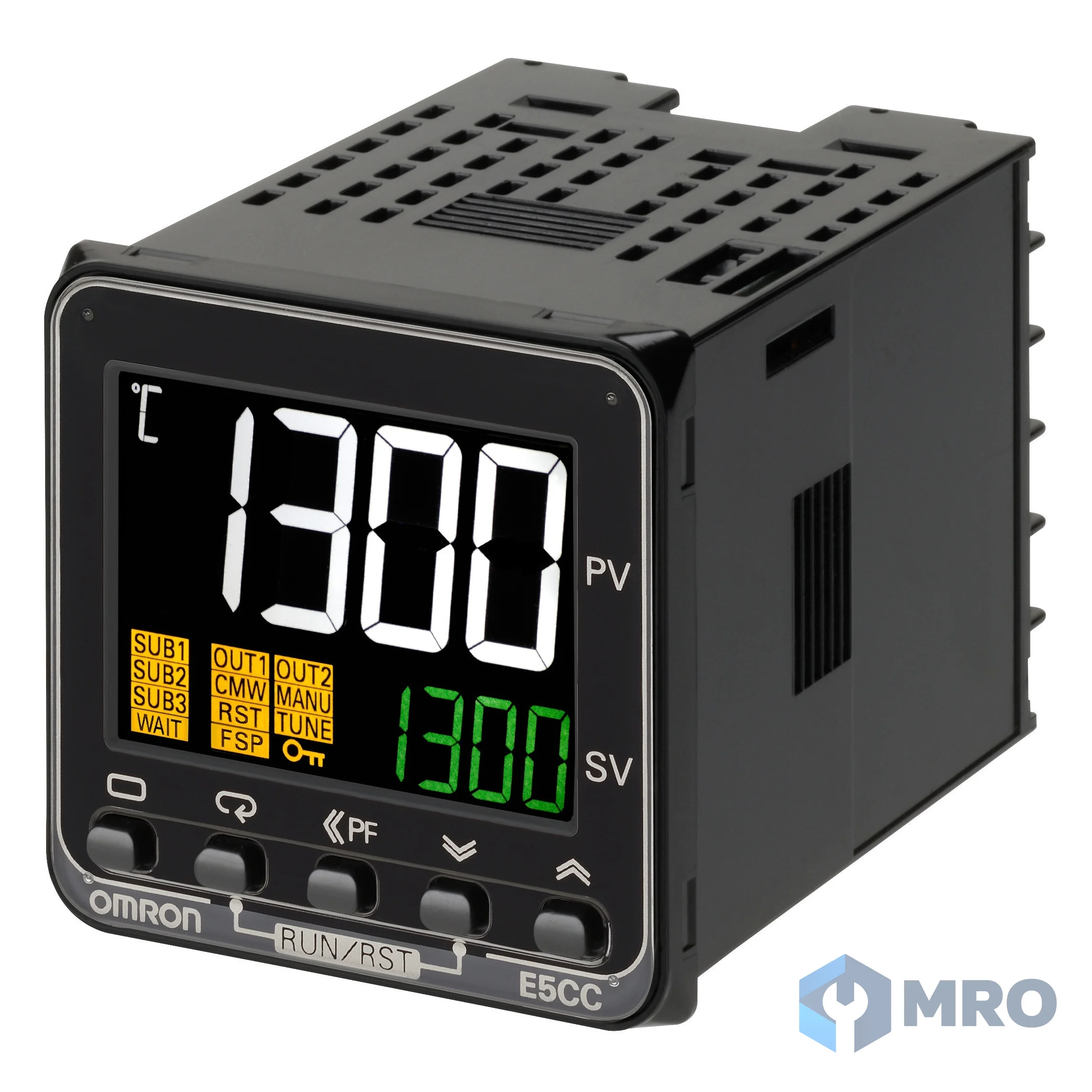 Omron E5CC-RX2ASM-000 เครื่องควบคุมอุณหภูมิ Omron E5CC-RX2ASM-000 (48x48 มม., เอาต์พุตรีเลย์, 2 อลาร์ม, 100–240VAC)