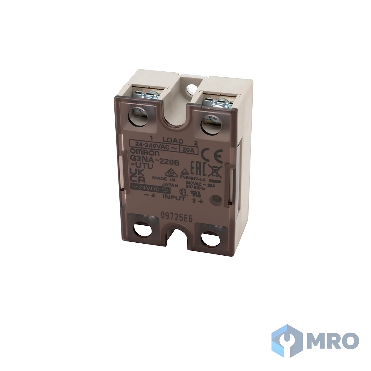 Omron G3NA-220B-UTU DC5-24 โซลิดสเตตรีเลย์ Omron G3NA-220B-UTU (20A, โหลด 24–240VAC, อินพุต 5–24VDC)