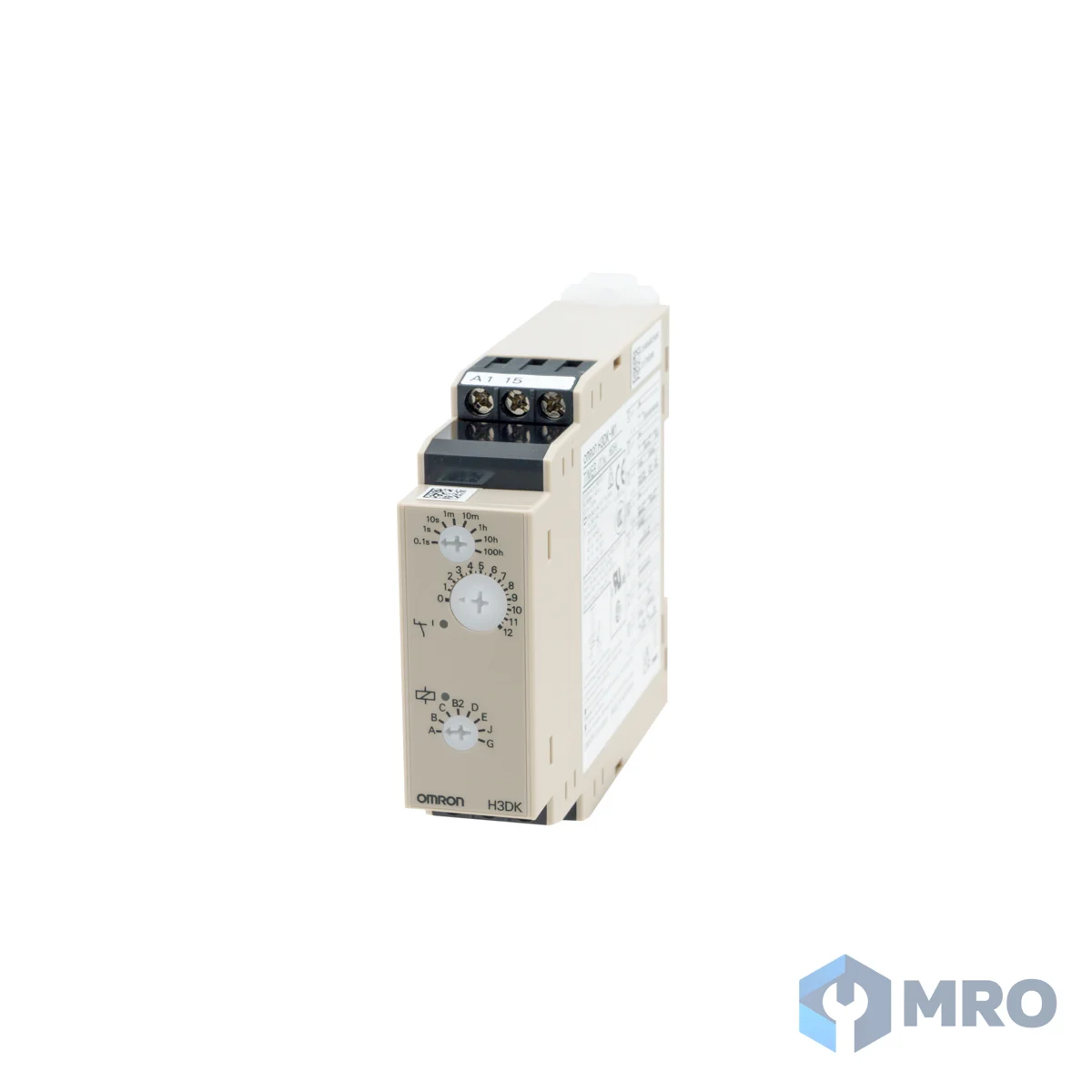 Omron H3DK-M1 AC/DC24-240 ไทม์เมอร์รางปีกนก Omron H3DK-M1 (24–240VAC/DC, 22.5 มม., 0.1 วินาที–1200 ชม., 8 โหมด)