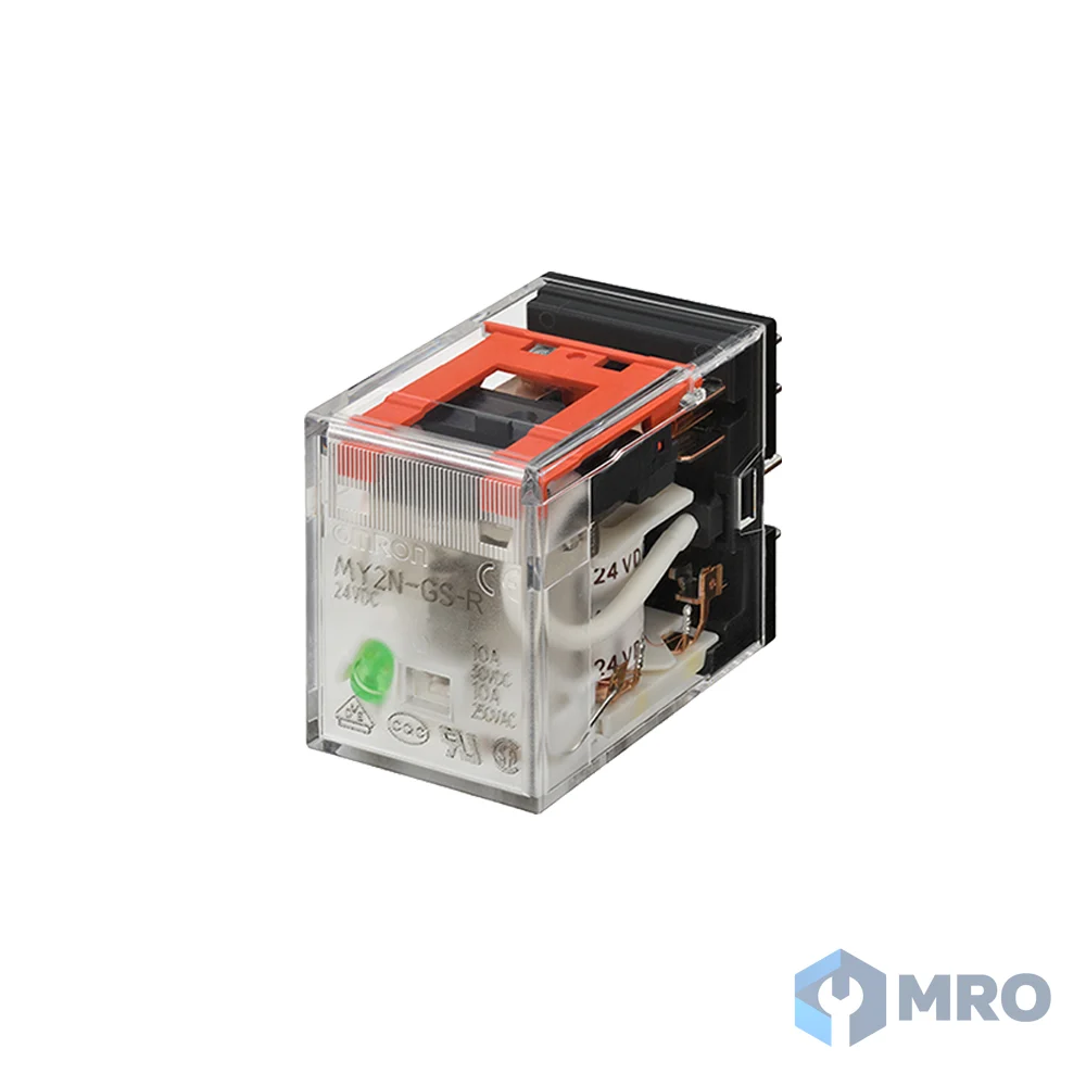 Omron MY2N-D2 DC24 รีเลย์ Omron MY2N-D2 คอยล์ 24VDC 2 คอนแทค มีไฟ LED และไดโอดกันไฟย้อน