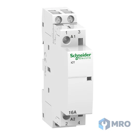 Schneider Electric A9C22712 คอนแทคเตอร์ราง DIN Schneider Acti9 iCT A9C22712 (2P 16 A, 2NO, คอยล์ 230 VAC)