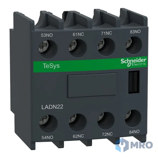 Schneider Electric LADN22 คอนแทคช่วย Schneider TeSys LADN22 (2NO+2NC, ติดหน้า LC1D)