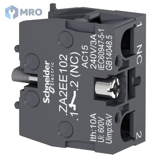 Schneider Electric ZA2EE102 คอนแทคบล็อก Schneider ZA2EE102 (1NC, สำหรับ Harmony XA2)