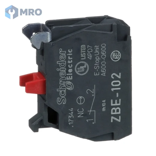 Schneider Electric ZBE102 คอนแทคบล็อก Schneider ZBE102 (1NC, สำหรับ Harmony XB4/XB5)