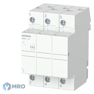 Siemens 3NW7033 กระบอกฟิวส์ Siemens 3NW7033 สำหรับฟิวส์ 10x38 มม. 3 โพล 32A ติดราง DIN