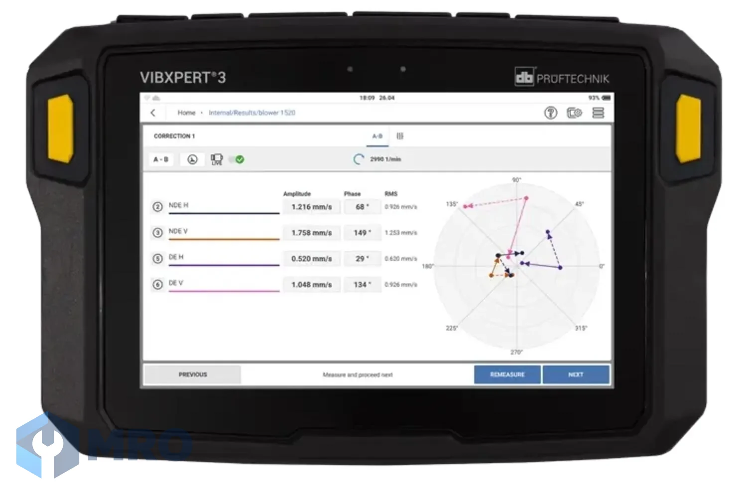 Fluke VIBXPERT 3 เครื่องวัดการสั่นสะเทือน Fluke VIBXPERT 3