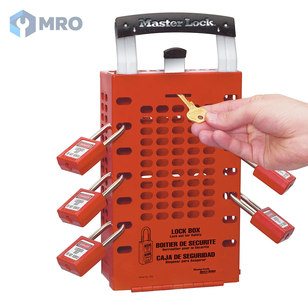 Master Lock 503RED กล่องล็อกกลุ่ม Master Lock 503RED (แขวนผนัง/พกพา ล็อกได้ 14 คน)
