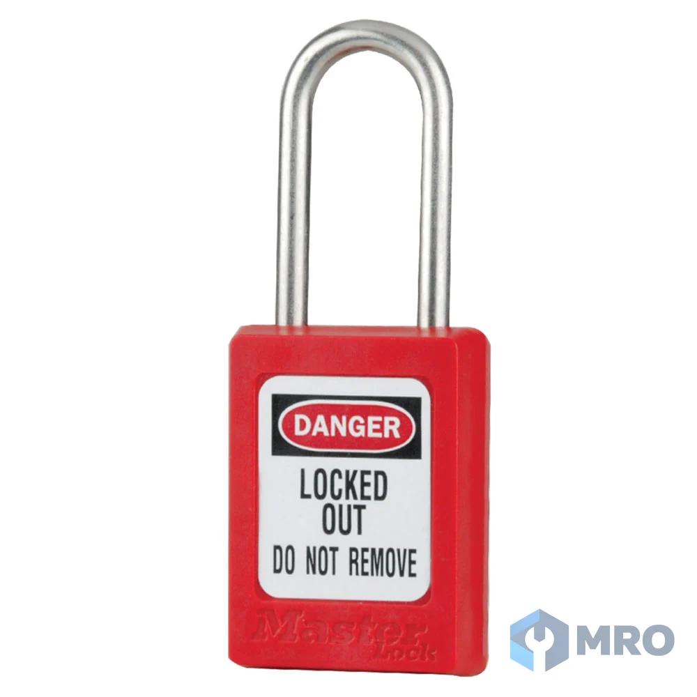 Master Lock S31RED แม่กุญแจนิรภัย Master Lock S31RED สีแดง (ห่วงสแตนเลส 316 เส้นเล็ก 4.76 มม., กุญแจไม่ซ้ำ)