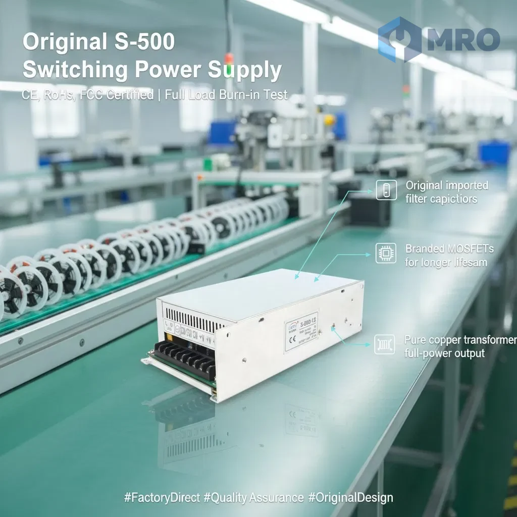 Leyu 500W-13-5V-3 สวิตชิ่งพาวเวอร์ซัพพลาย — 500W 13.5V 36A Single Output Industrial Switching Power Supply