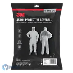 3M 4540+ L ชุดคลุมป้องกัน 3M 4540+ Type 5/6 ระบายอากาศ ไซซ์ L
