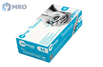 Sri Trang Gloves SRTNG4.8-L ถุงมือไนไตรล์ศรีตรัง 4.8 กรัม สีน้ำเงิน ไซซ์ L (กล่อง 100 ชิ้น)