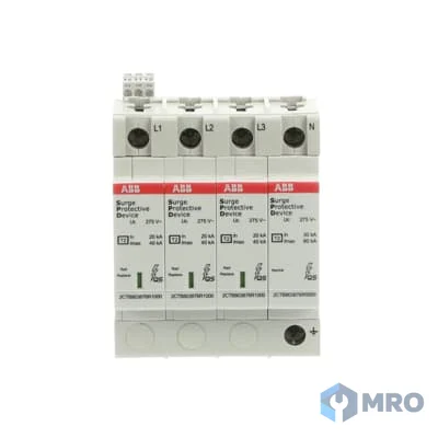 ABB 2CTB803973R0500 อุปกรณ์ป้องกันไฟกระชาก (SPD) ABB OVR T2 3P+N 40 kA 275 V Type 2