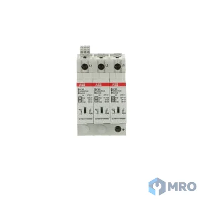 ABB 2CTB815710R0600 อุปกรณ์ป้องกันฟ้าผ่า+ไฟกระชาก (SPD) ABB OVR T1-T2 3P 12.5 kA 275 V Type 1+2