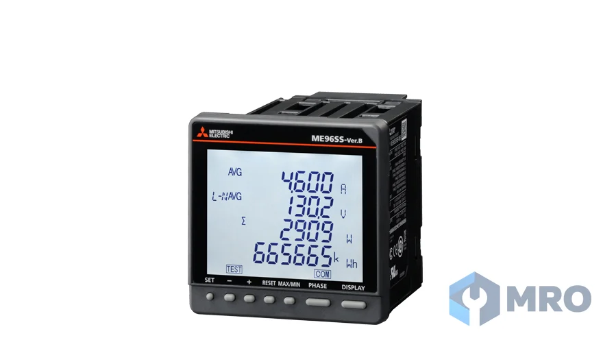 Mitsubishi Electric ME96SSRB-MB มัลติมิเตอร์วัดไฟ Mitsubishi ME96SSRB-MB (96x96 มม., Modbus RTU, บันทึกข้อมูล)