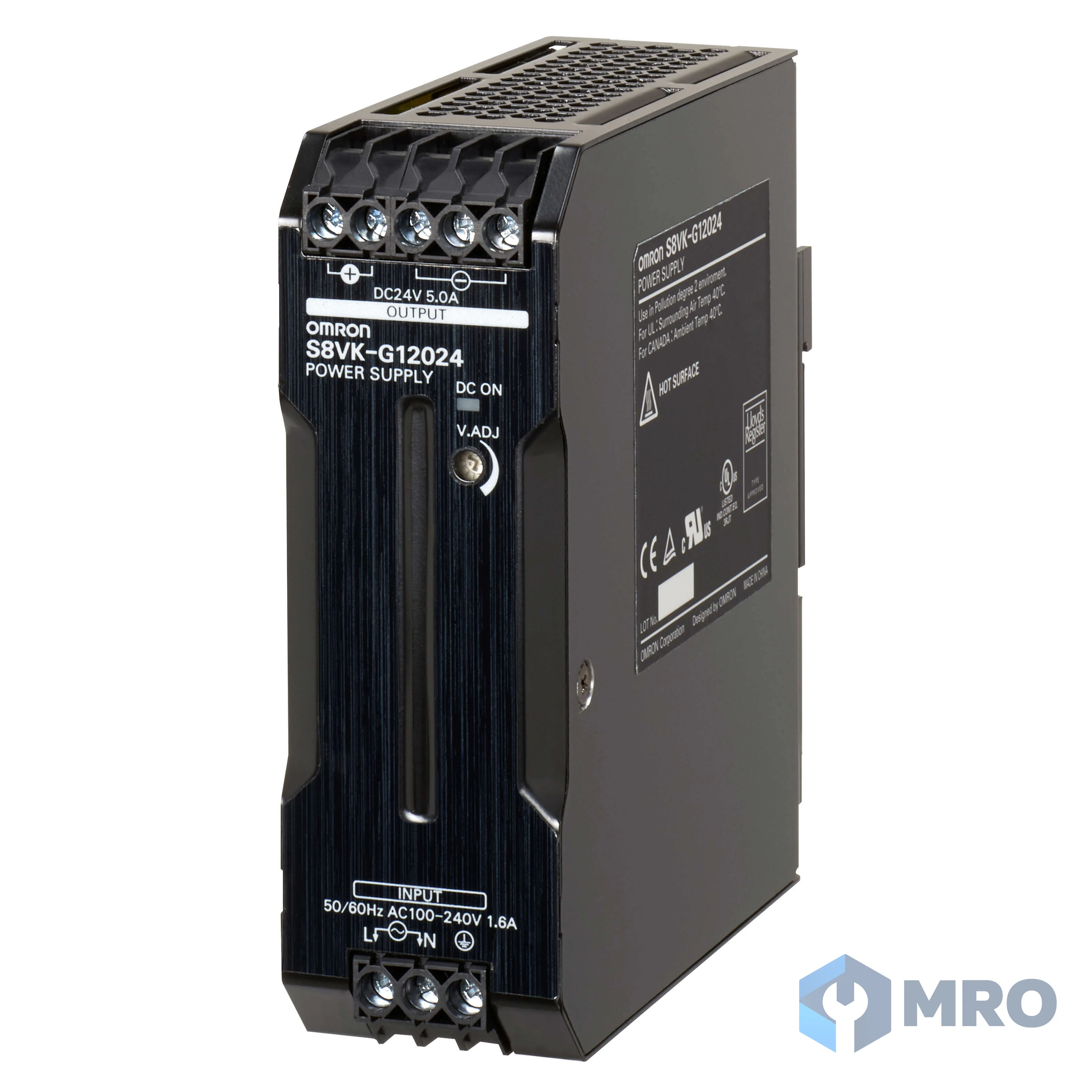 Omron S8VK-G12024 พาวเวอร์ซัพพลาย 24 VDC 5 A 120 W แบบรางปีกนก (DIN rail) Omron S8VK-G12024