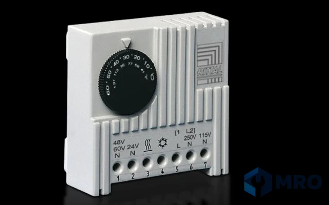 Rittal SK 3110.000 เทอร์โมสตัทควบคุมพัดลม/ฮีตเตอร์ในตู้คอนโทรล Rittal SK 3110.000 (ตั้งได้ 5–60°C, ราง DIN)