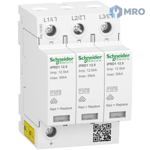 Schneider Electric A9L16382 อุปกรณ์ป้องกันไฟกระชาก (SPD) Schneider iPRD1 12.5 3P Type 1 + 2