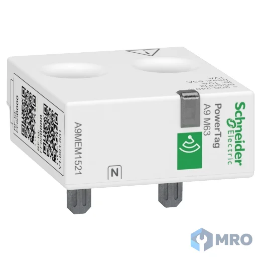 Schneider Electric A9MEM1521 เซนเซอร์วัดพลังงานไร้สาย Schneider PowerTag Monoconnect 63 A 1P+N ติดด้านบน