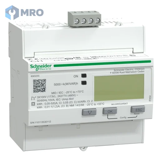 Schneider Electric A9MEM3255 มิเตอร์วัดพลังงานไฟฟ้า 3 เฟส Schneider iEM3255 (ผ่าน CT 1/5 A, Modbus RTU)