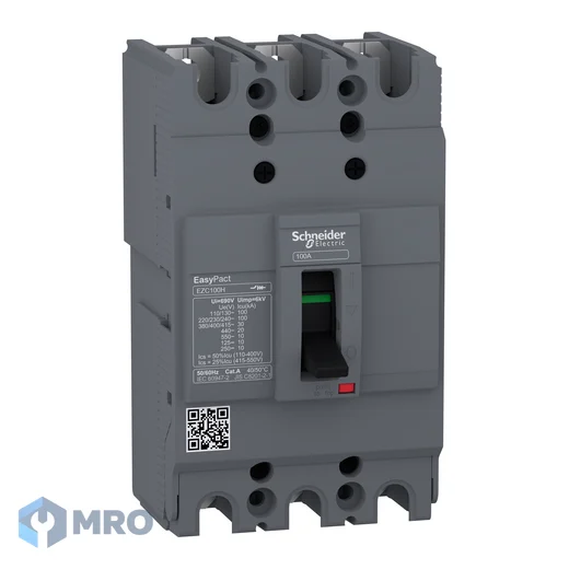 Schneider Electric EZC100H3100 เบรกเกอร์ MCCB Schneider EasyPact EZC100H 3P 100 A