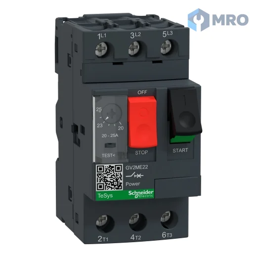 Schneider Electric GV2ME22 เบรกเกอร์ป้องกันมอเตอร์ (MPCB) Schneider GV2ME22 20…25 A