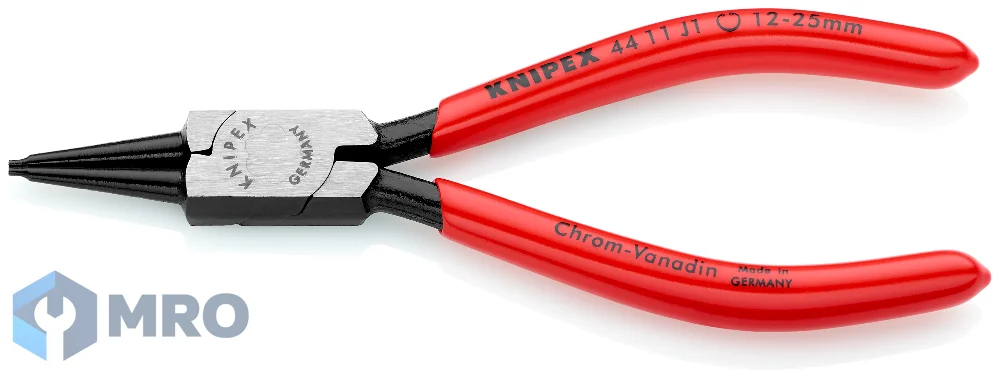 KNIPEX 44 11 J1 คีมหุบแหวนใน (ปากตรง) KNIPEX 44 11 J1 (รู Ø12–25 มม.)