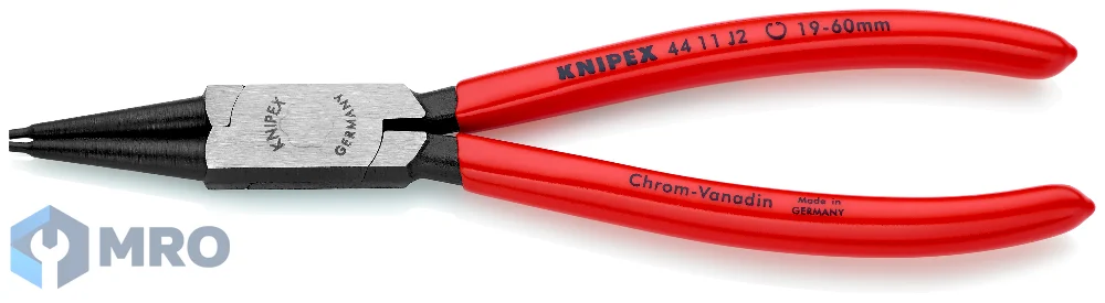 KNIPEX 44 11 J2 คีมหุบแหวนใน (ปากตรง) KNIPEX 44 11 J2 (รู Ø19–60 มม.)