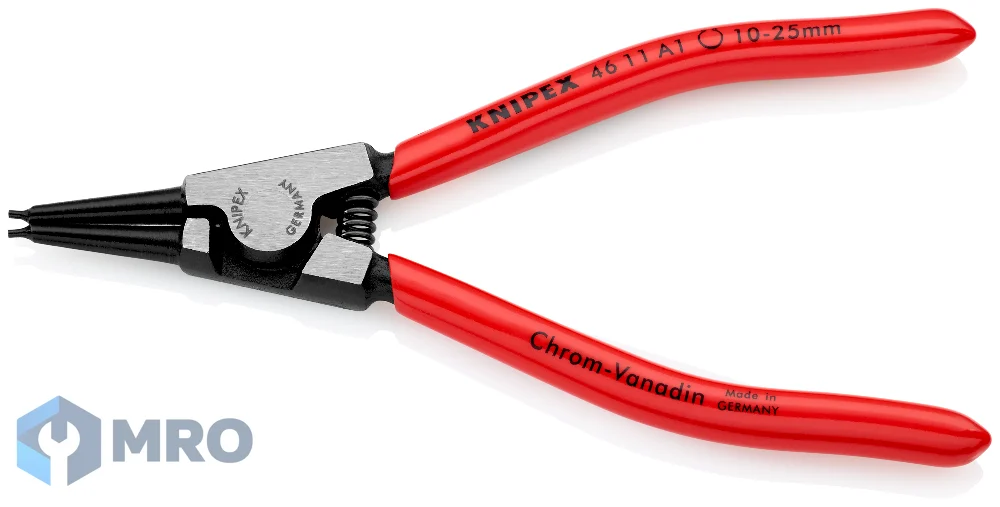 KNIPEX 46 11 A1 คีมถ่างแหวนนอก (ปากตรง) KNIPEX 46 11 A1 (เพลา Ø10–25 มม.)