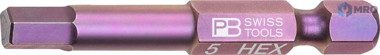 PB SWISS TOOLS E6.210/5 ดอกไขควงหกเหลี่ยม PB Swiss E6.210 ขนาด 5 มม. ยาว 50 มม. (แพ็ก 10 ดอก)