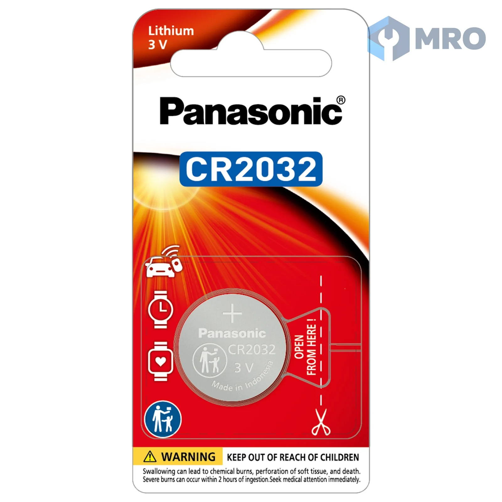 Panasonic CR2032 ถ่านกระดุมลิเทียม Panasonic CR2032