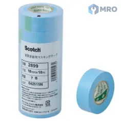 3M 2899 18mm x 18m (7 rolls) มาสกิ้งเทปงานพ่นสี 3M Scotch 2899 (18 มม. × 18 ม., แพ็ก 7 ม้วน)