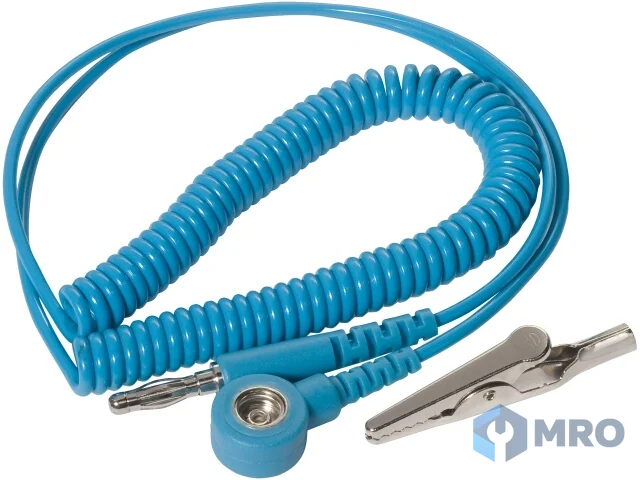 Warmbier 2100.751.7 Coil cord, light blue, 2,4 m, 7 mm snap / banana plug