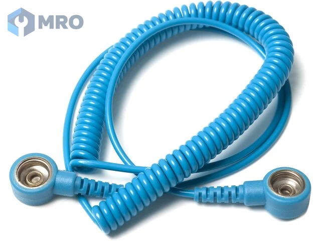 Warmbier 2100.752.10.10 Coil cord, light blue, 2,4 m, 10/10 mm snap