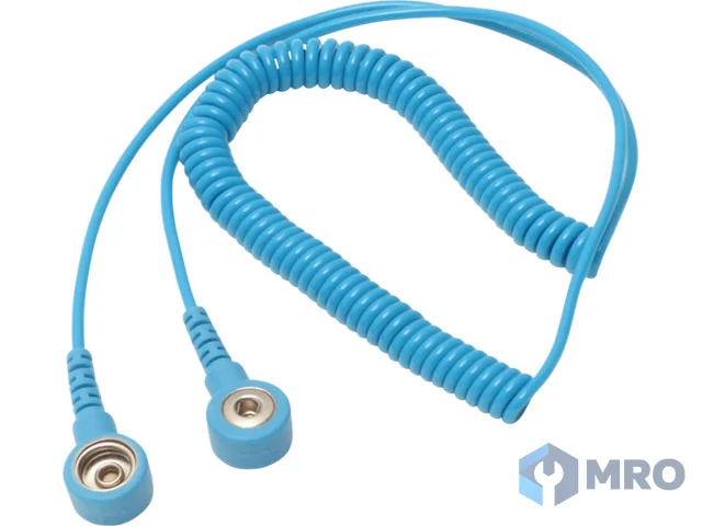 Warmbier 2100.752.3.10 Coil cord, light blue, 2,4 m, 3/10 mm snap