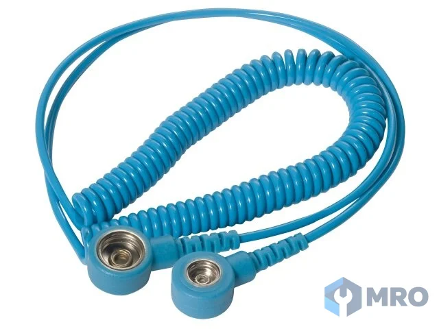 Warmbier 2100.752.7.10 coil cord, light blue, 2,4 m, 7/10 mm snap
