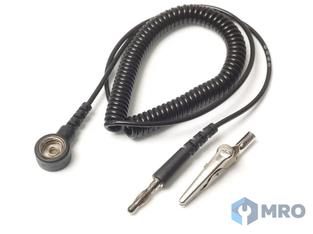 Warmbier 2101.751.10 Coil cord, black, 2,4 m, 10 mm snap / banana plug