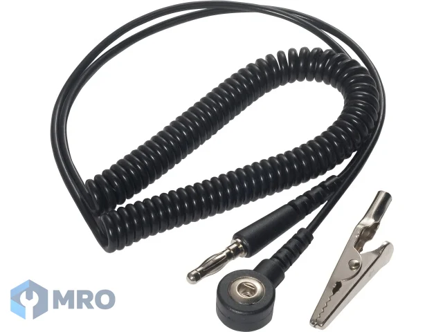 Warmbier 2101.751.3 Coil cord, black, 2,4 m, 3 mm snap / banana plug