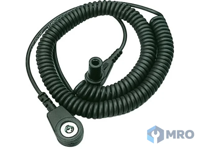 Warmbier 2101.751.3.2 Coil cord, black, 2,4 m, 3 mm snap/angled 4 mm socket