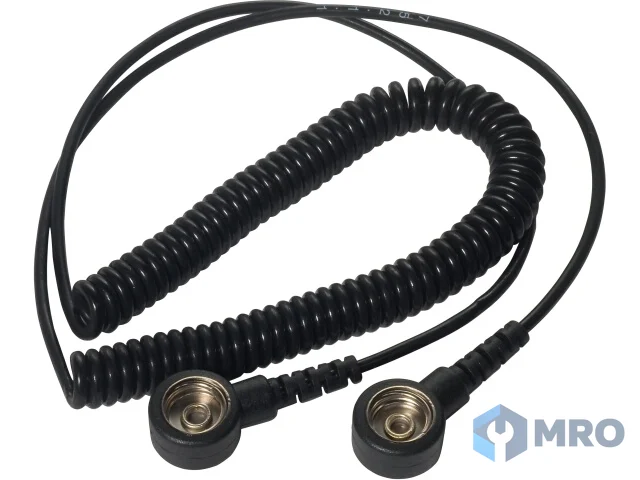 Warmbier 2101.752.10.10 Coil cord, black, 2,4 m, 10/10 mm snap