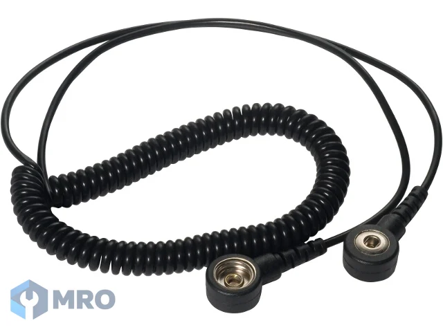 Warmbier 2101.752.3.10.1 Coil cord, black, 3,6 m, 3/10 mm snap